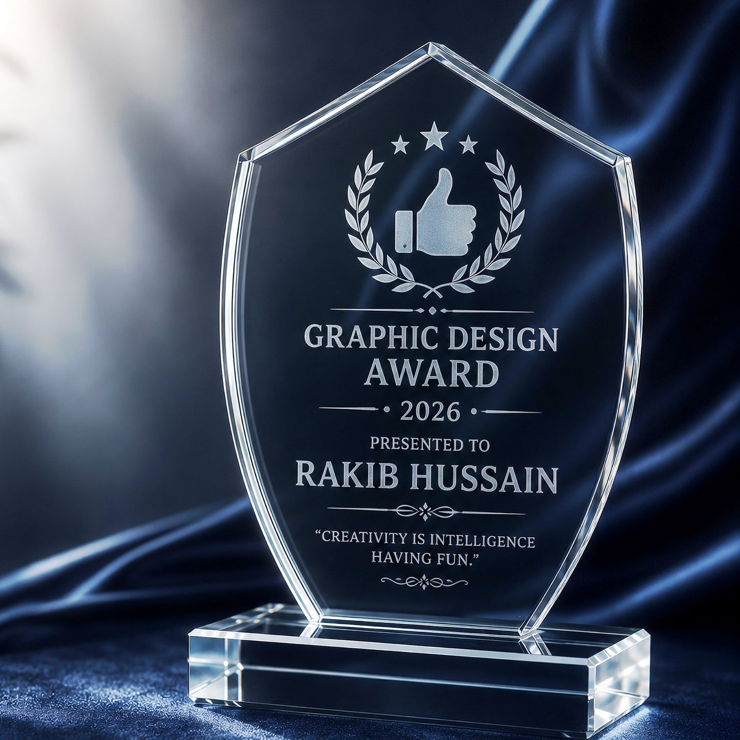 Glass Crest Engraving