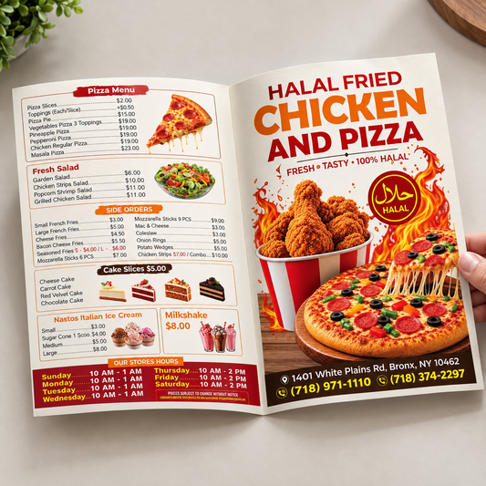 Menu Design & Printing