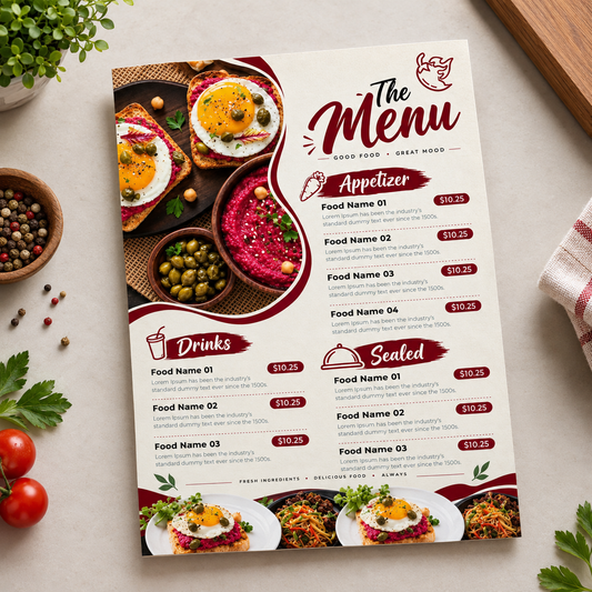 Menu Design & Printing