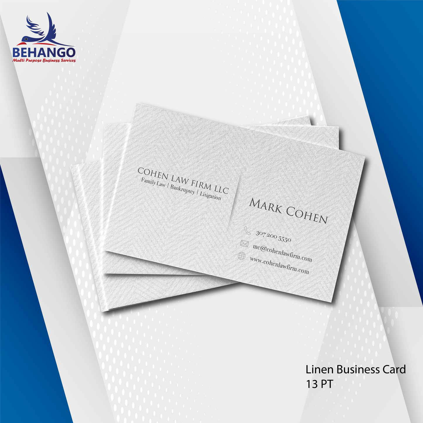 Premium Linen Business Card