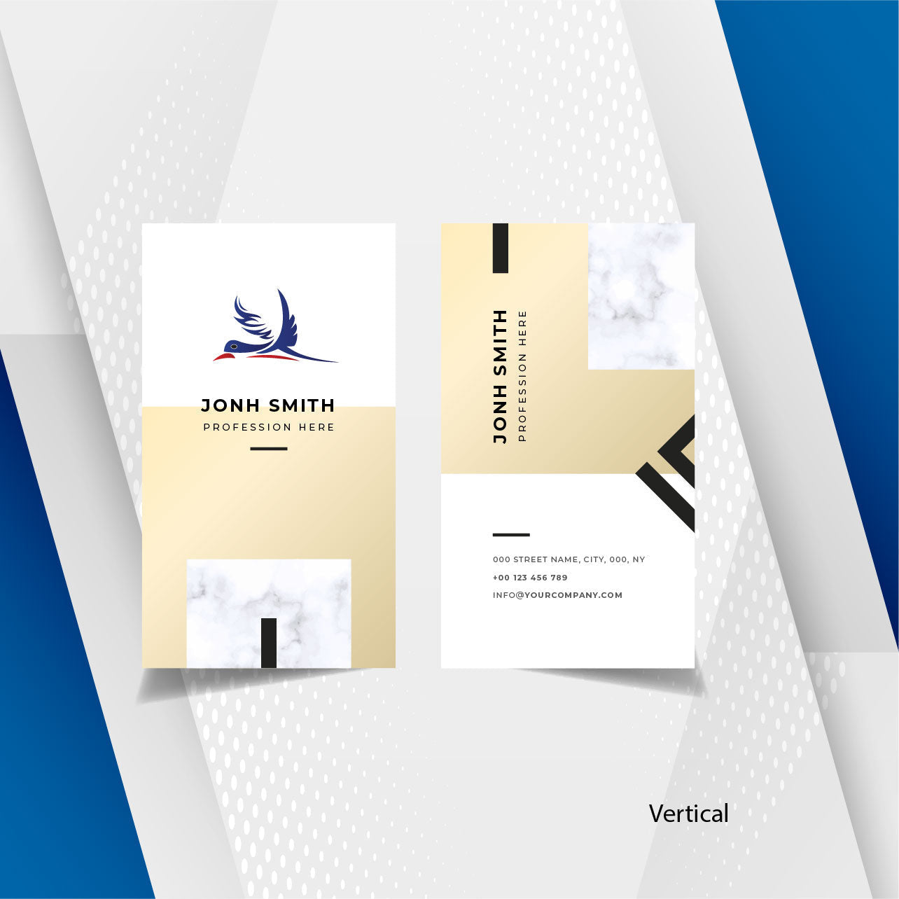 Blue Trifecta 38 PT Business Cards