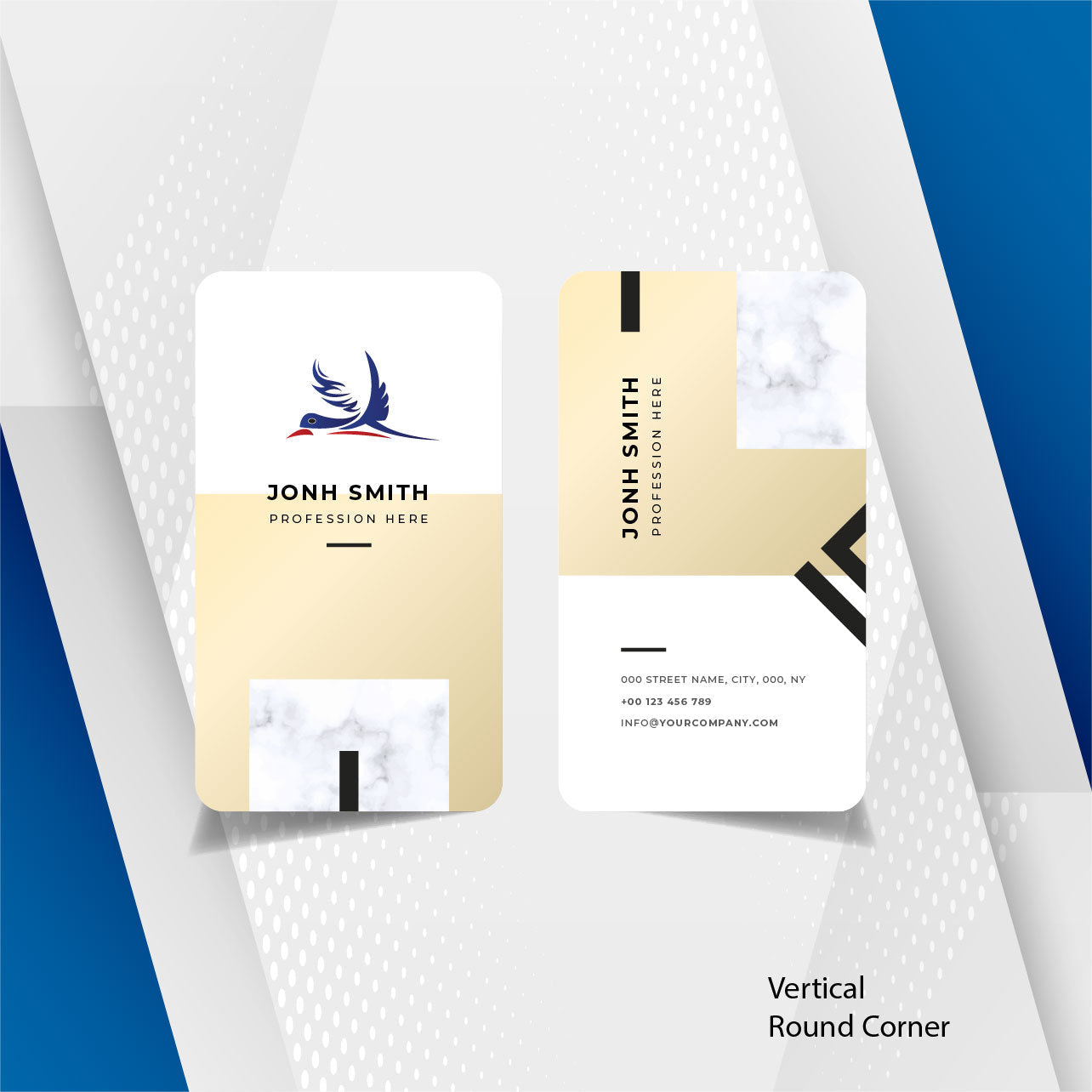 Blue Trifecta 38 PT Business Cards